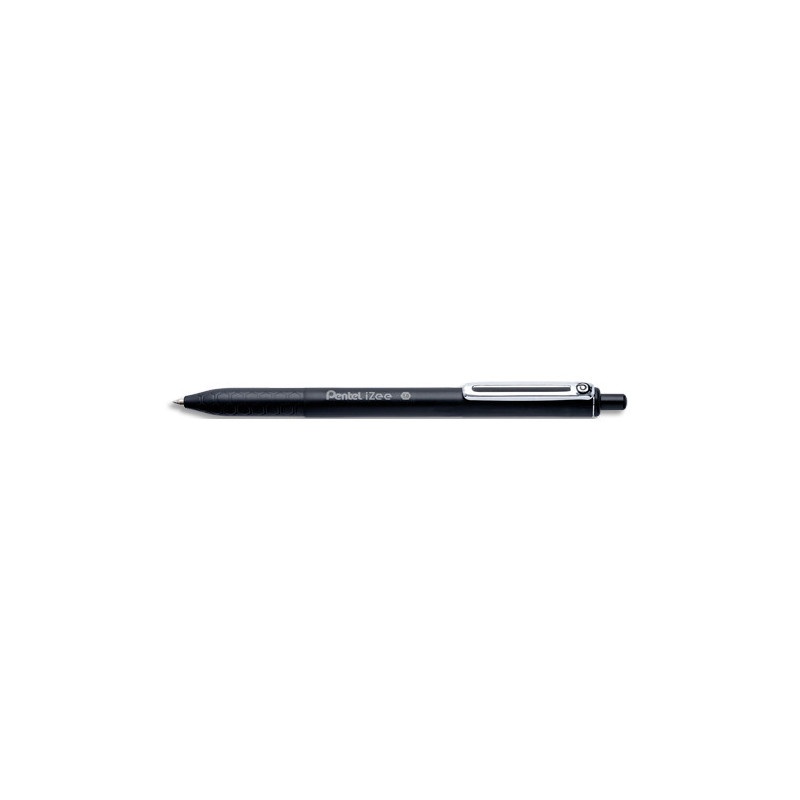 PENTEL Stylo bille iZee rétractable. Pointe 1 mm. Encre rechargeable Noire