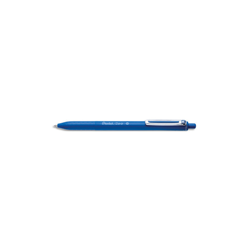 PENTEL Stylo bille iZee rétractable. Pointe 1 mm. Encre rechargeable Bleue