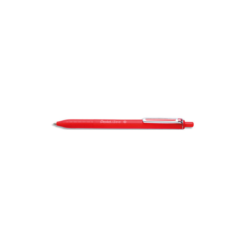PENTEL Stylo bille iZee rétractable. Pointe 1 mm. Encre rechargeable Rouge