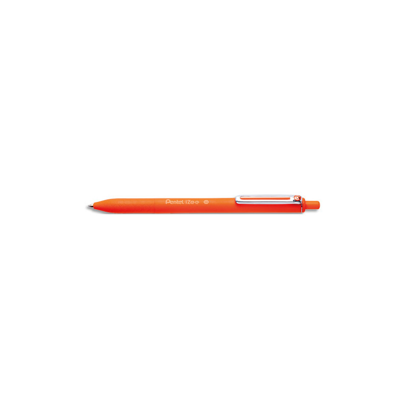 PENTEL Stylo bille iZee rétractable. Pointe 1 mm. Encre rechargeable Orange