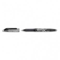 PILOT Roller FriXion Ball pointe fine 0,5 mm. Encre thermosensible effaçable Noire