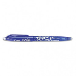 PILOT Roller FriXion Ball pointe fine 0,5 mm. Encre thermosensible effaçable Bleue