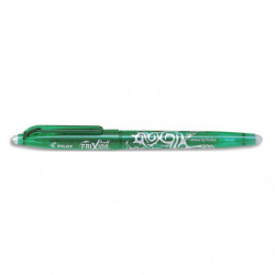 PILOT Roller FriXion Ball pointe fine 0,5 mm. Encre thermosensible effaçable Verte