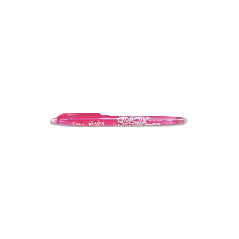 PILOT Roller FriXion Ball pointe fine 0,5 mm. Encre thermosensible effaçable Rose