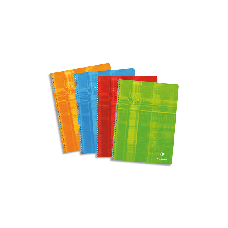 CLAIREFONTAINE Cahier spiralé 180 pages Seyès 24x32. Couverture carte
