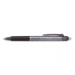 PILOT Roller FriXion Clicker pointe fine rétractable 0,5 mm. Encre thermosensible effaçable Noire