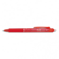 PILOT Roller FriXion Clicker pointe fine rétractable 0,5 mm. Encre thermosensible effaçable Rouge