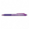 PILOT Roller FriXion Clicker pointe fine rétractable 0,5 mm. Encre thermosensible effaçable Violet