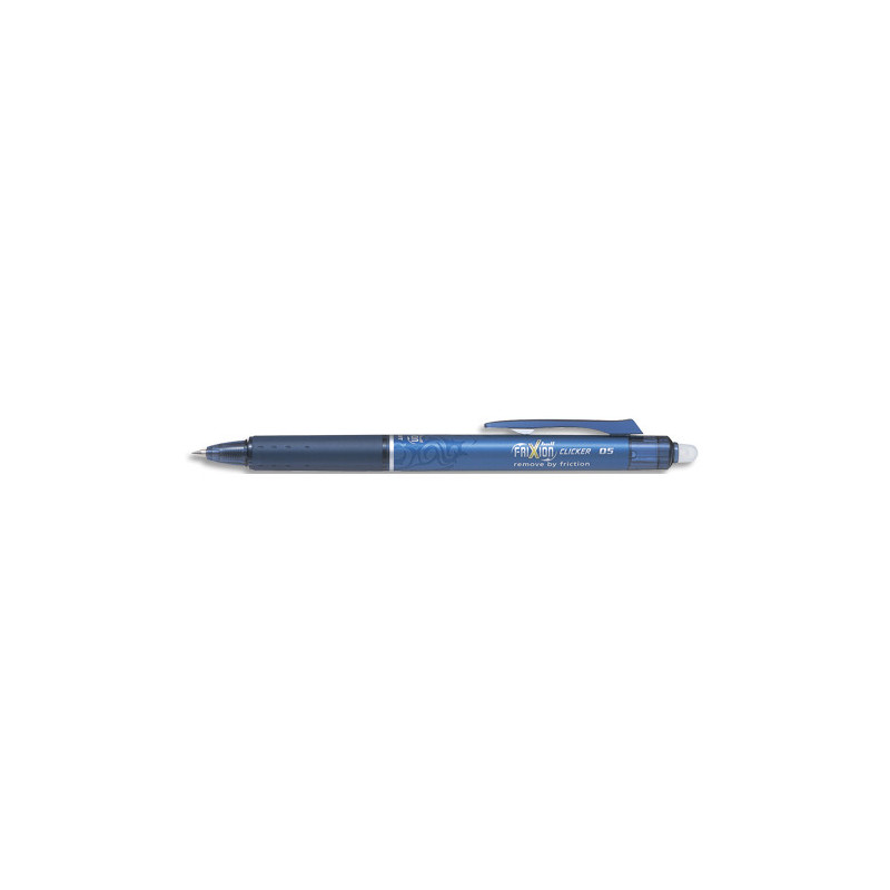 PILOT Roller FriXion Clicker pointe fine rétractable 0,5 mm. Encre thermosensible effaçable Bleu nuit