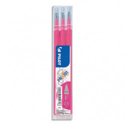 PILOT Set de 3 recharges pour roller FriXion. Pointe fine 0,5 mm. Encre Rose