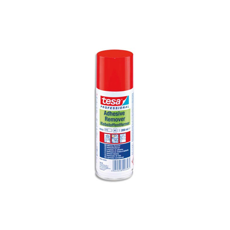 TESA Spray Adhésive Remover pour le retrait des résidus colle, graisse. Aérosol 200 ml