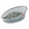ALBA Pot à trombones en métal Mesh - coloris Gris métal
