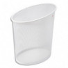 ALBA Corbeille à papier en métal Mesh Blanc 18 litres - Dimensions : L35,5 x H39 x P24 cm