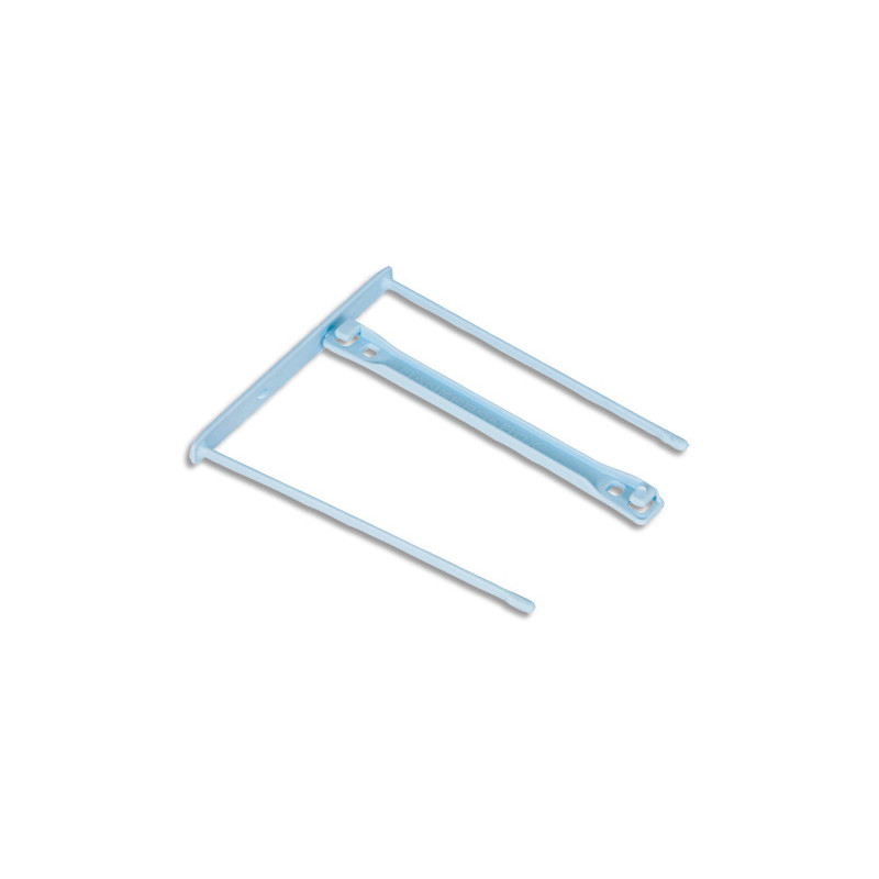 BANKERS BOX Boîte de 20 attaches plastique pour archivage de documents perforés. Coloris Bleu