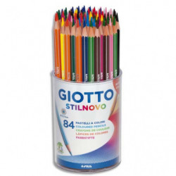 GIOTTO Pot de 84 crayons de couleur Stilnovo assortis