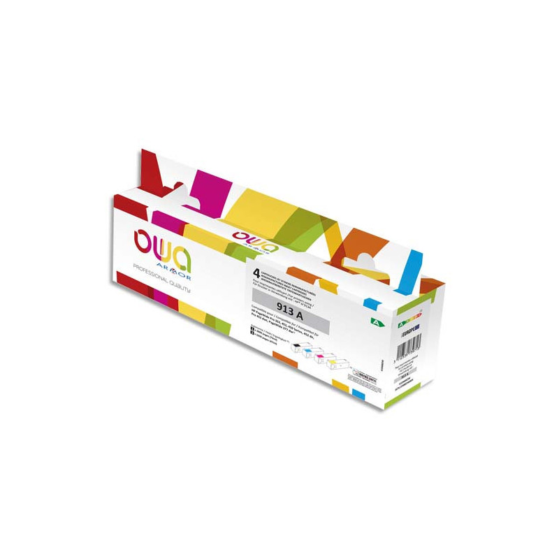 OWA Pack 4 cartouches compatible couleur HP 913A K10488OW