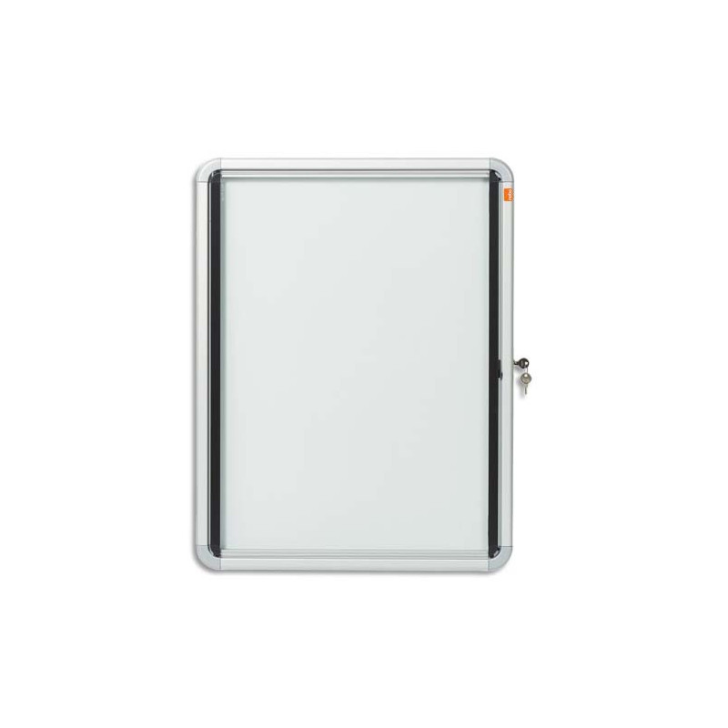 NOBO Vitrine d'affichage magnétique Premium Plus, fermeture à clé, capacité 4 feuilles, A4