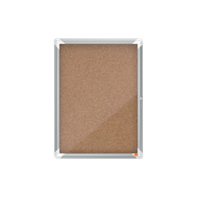 NOBO Vitrine d'affichage en liège Premium Plus, fermeture à clé, capacité 4 feuilles, A4