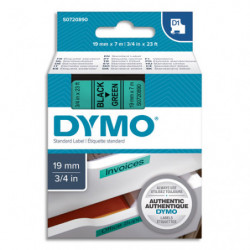 DYMO Ruban D1 Noir/vert...