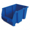 VISO Bac de rangement à bec 4L Spacy avec porte-étiquette en polypropylène Bleu L14 x H12,5 x P23 cm