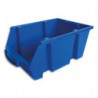 VISO Bac de rangement à bec 10L Spacy avec porte-étiquette en polypropylène Bleu L20 x H15 x P33 cm