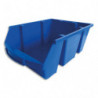 VISO Bac de rangement à bec 28L Spacy avec porte-étiquette en polypropylène Bleu L30,5 x H17,5 x P46 cm