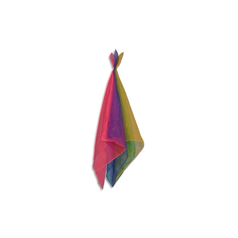 FIRST LOISIRS Foulard de jonglage, carré. Filtre polyester format 70x70cm. Lot 12 pcs. Coloris assortis.