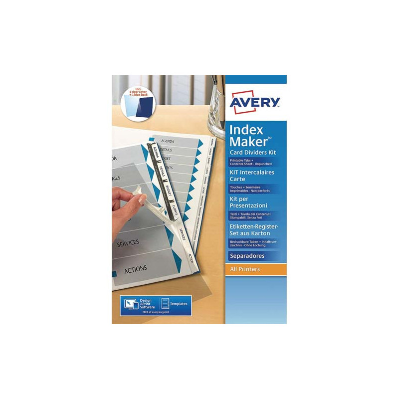 AVERY Kit de présentation ''Indexmaker'' 6 touches 05002061