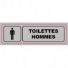 VISO Plaque de signalisation auto-adhésive en aluminium 17 x 5cm - Toilettes hommes