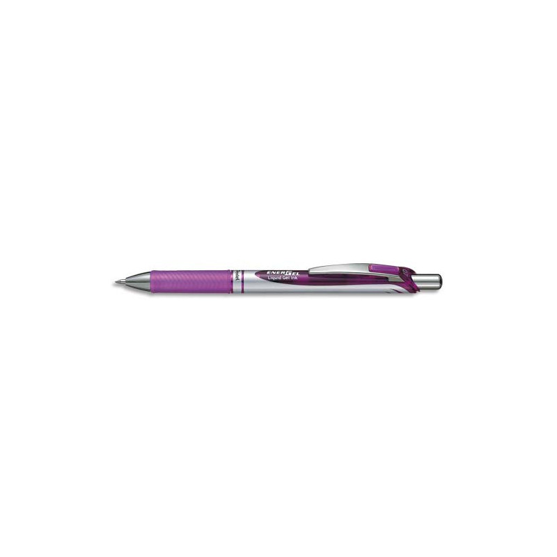 PENTEL Roller à encre gel ENERGEL RT rétractable pointe moyenne coloris Violet BL77-V