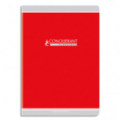 CONQUERANT 9 Cahier de devoirs, agrafé, 21x29,7 cm, 48p, 90g, Seyès, couverture carte assortis 4 couleurs