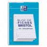 OXFORD Bloc de 30 feuilles BRISTOL perforées A4 210g 5x5 Blanc