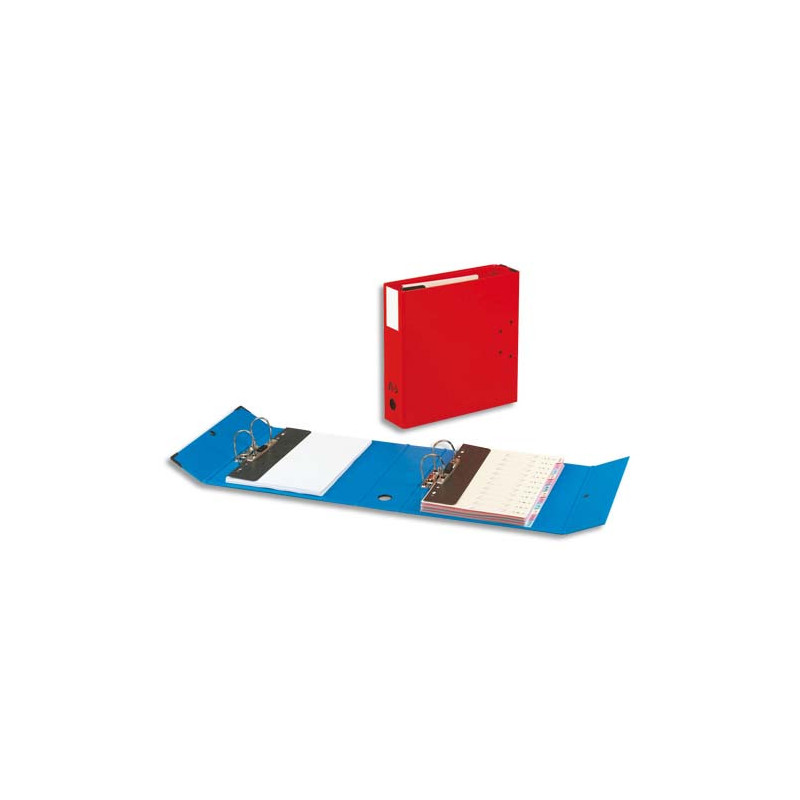 ARIANEX Classeur à deux leviers Millex en PVC intérieur et extérieur Rouge,dos de 9.5cm