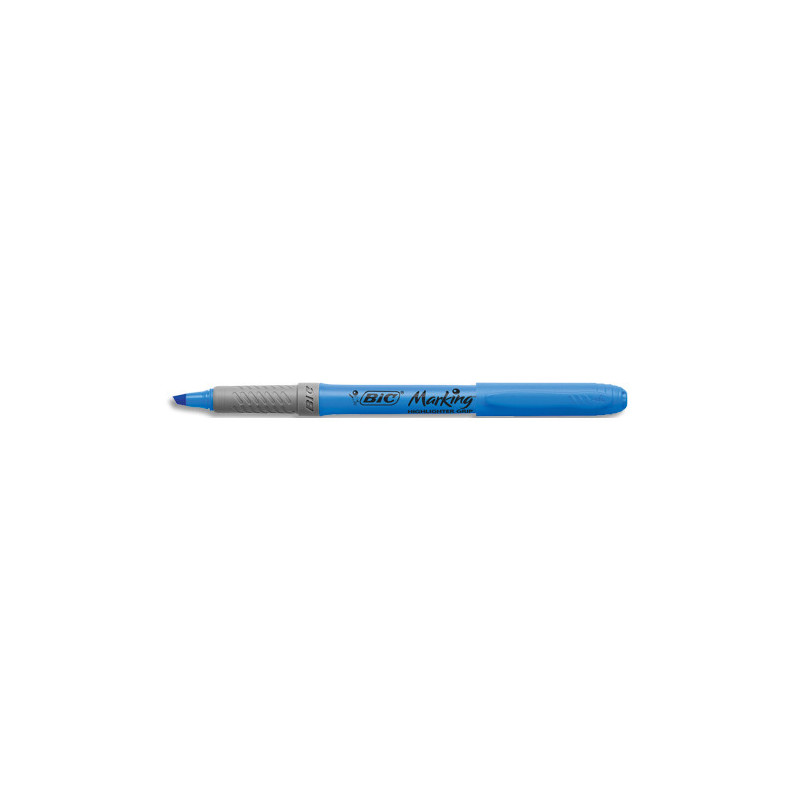 BIC Highlighter Grip Surligneurs Pointe Biseautée - Bleu