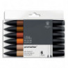 WINSOR & NEWTON Set de 6 PROMARKER Ton Chair 7040