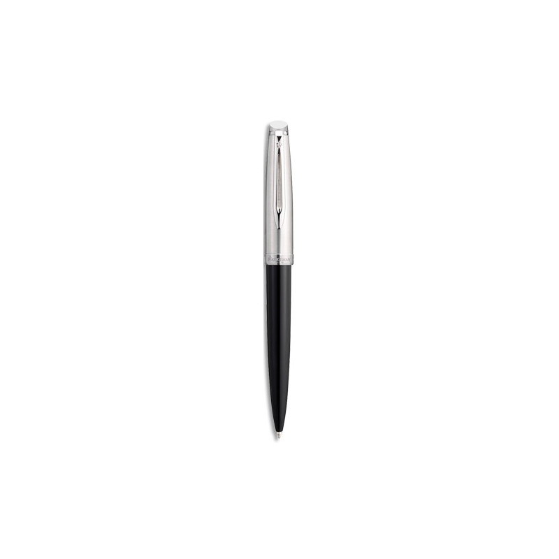 WATERMAN Roller EMBLEME noir brillant. Pointe fine. Encre noir