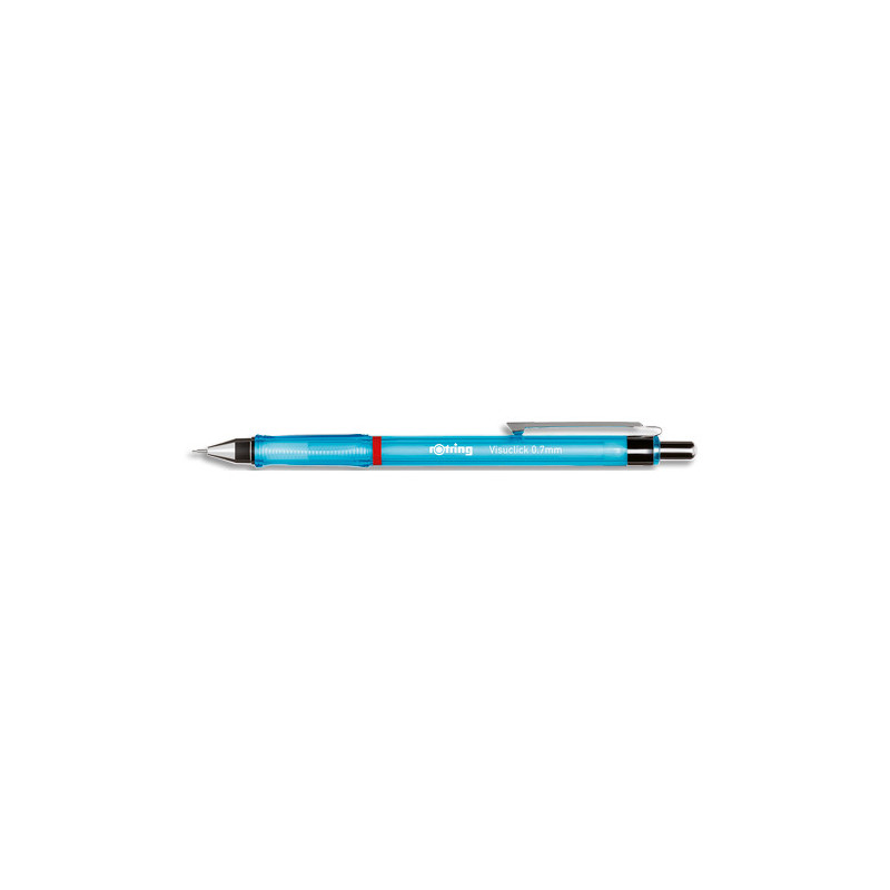 ROTRING Portemine VisuClick à mécanisme à déclic. Largeur de trait 0,7mm. Mine 2B. Coloris Bleu