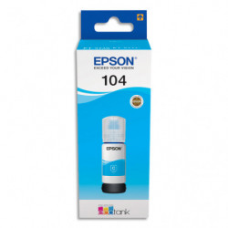 EPSON Bouteille Jet d'Encre 104 EcoTank Cyan - C13T00P240