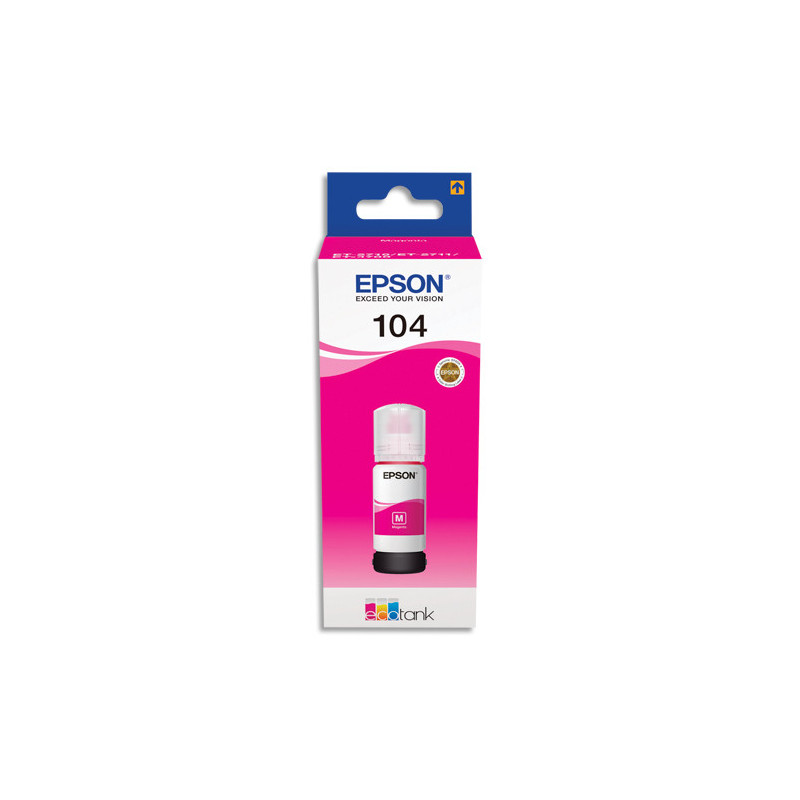 EPSON Bouteille Jet d'Encre 104 EcoTank Magenta - C13T00P340