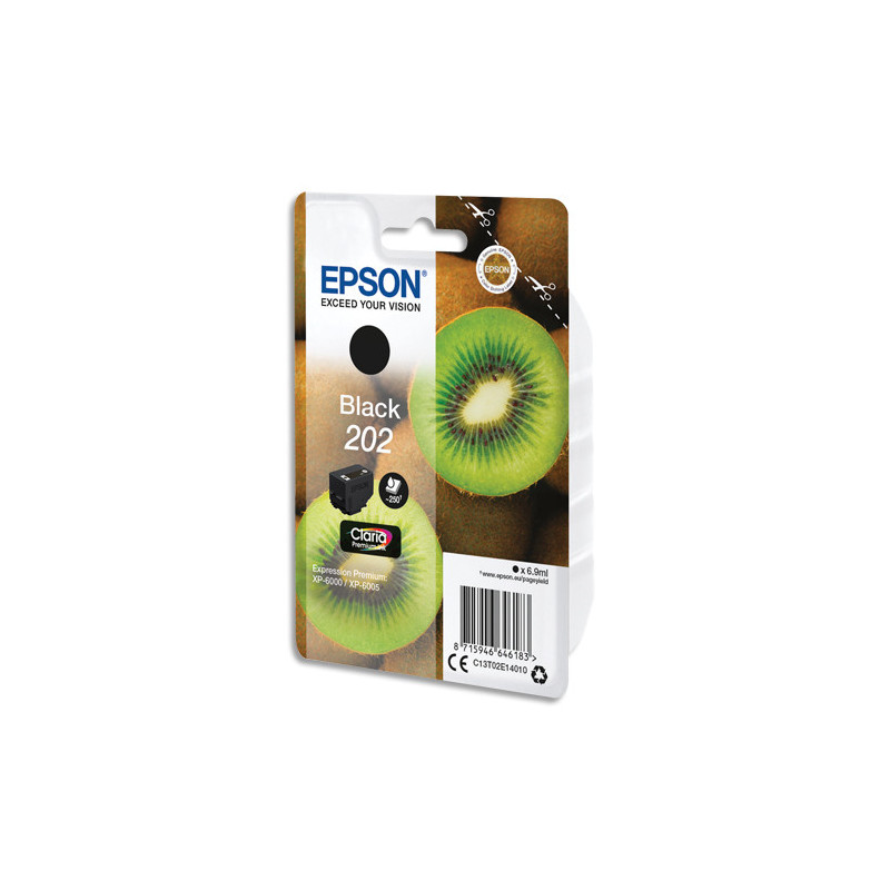 EPSON Cartouche Jet d'Encre Claria Premium Black ''Kiwi'' 202 - C13T02E14010