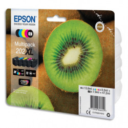 EPSON Multipack Jet d'encre 202 série KIWI +Noir+Cyan+Magenta+Jaune C13T02E74010