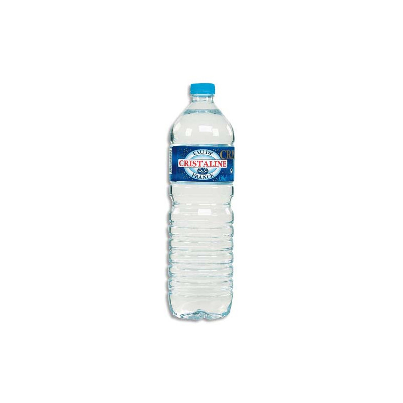 CRISTALINE Pack de 6 Bouteilles en plastique d'eau d'1,5 litre